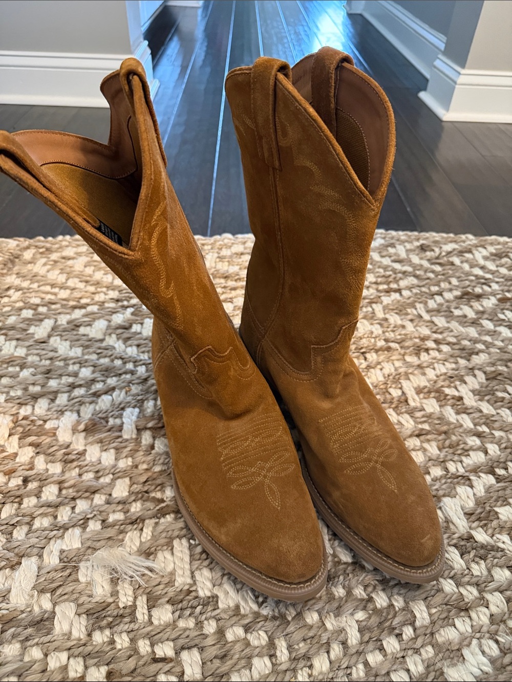 Laredo Men's Larkin Suede water resistant Western round toe Boots - Tan size 12
